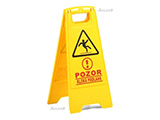 Bezpečnosť pri práci - výstražná tabuľa na mokré podlahy